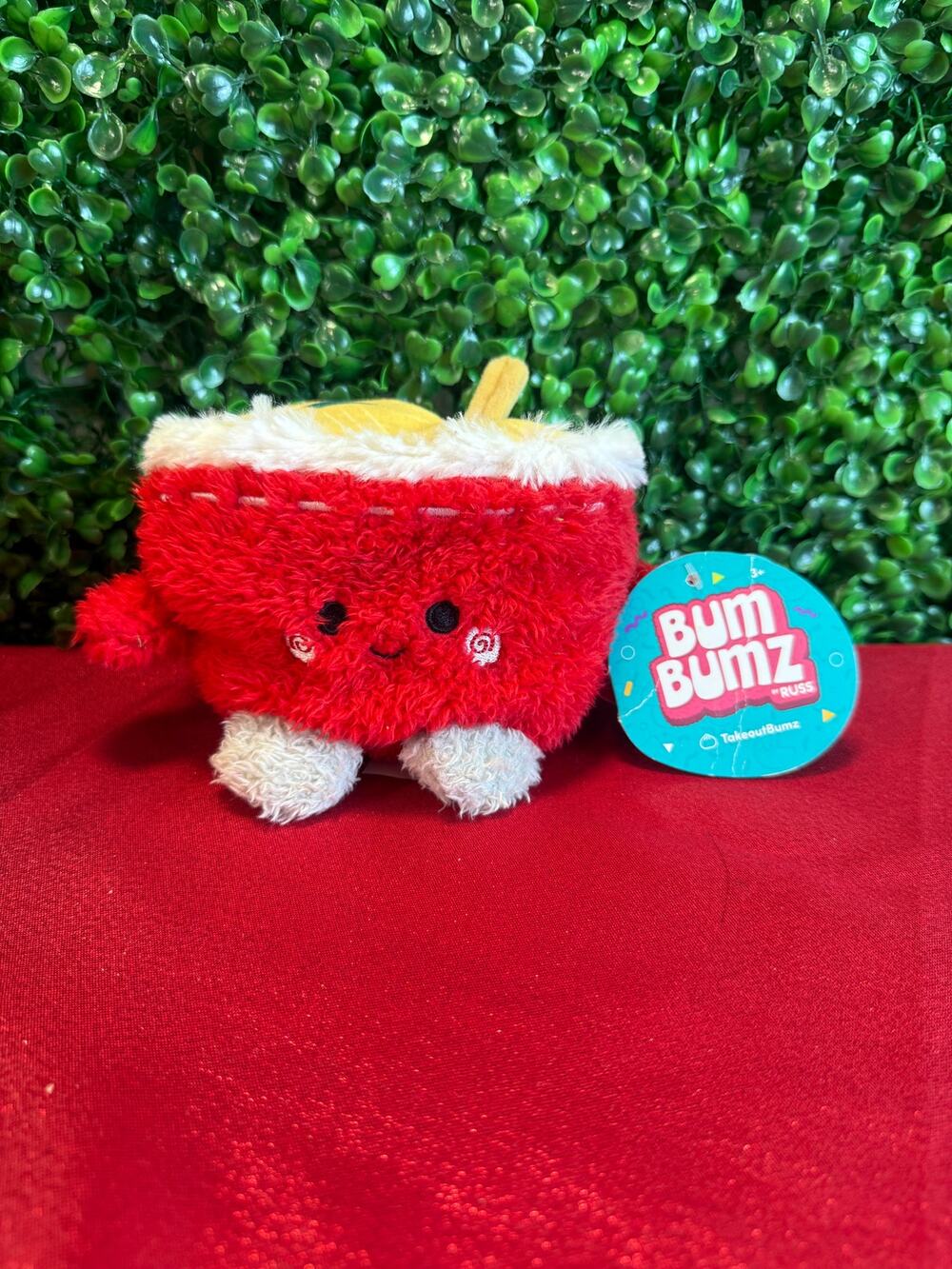 BumBumz Rufus the Ramen Plush Toy NWT TakeoutBumz Red Bowl Food 4.5" Gift New